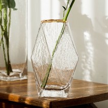 사각 유리 화병 빈티지 수경재배 유리병 꽃 화병, 옵션명, 다이아(소)
