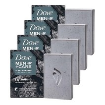 도브 Dove Men+Care 플랜트 파워 내추럴 에센셜 오일 바 솝 5 oz 4팩, Charcoal & Clove Oil