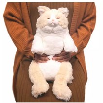 선레몬 리얼 고양이 천 인형 귀 접이 고양이 아기 고양이 털 정품 인형, 대박 졸음 크림( 47cm), 프리cm