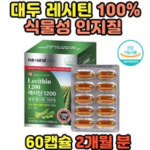 대두 레시틴 100% 포스타티딜콜린 인지질 레시친 혈중 콜레스테롤 개선 도움 영양제