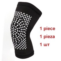 무릎 온열기 1 Pcs 자기 가열 팔꿈치 받침대 지원 패드 도트 매트릭스 Kneepads 관절염 관절 통증 완화 용 전기석 슬리브, 02 Black, 06 3XL