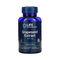 라이프 익스텐션 Grapeseed Extract 포도씨 추출물 비타민c 칼슘 아스코르 베이트 레스베라트롤 100 mg 60 Veget