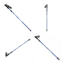 5단 접이식 폴딩 등산 스틱 지팡이 110CM 블루 백패킹스틱 등산용품