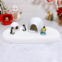 크리스마스 ﻿미니어처 남극 펭귄 이글루 겨울 인테리어 소품 디자인 상품