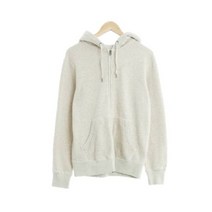 유니클로 베이지 면 후드집업 남자 1606