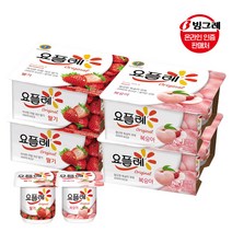 요플레 멀티 복숭아 8개 + 딸기8개 ( 떠먹는요거트 85g 혼합16개)원산지: 상세설명참조