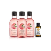 더바디샵 샤워젤 핑크 그레이프후룻 250ml x 3p + 진저 샴푸 60ml, 4세트