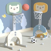 라이온 농구대 3in1 유아농구대 키즈스포츠 어린이농구대 장난감 어린이집 유치원 체육용품, 1개, 노랑