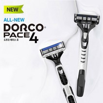 도루코 PACE4 4중날 휴대용 면도기, 6봉, 5개입