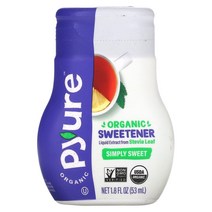 Pyure 유기농 액상 스테비아 감미료 심플리 스위트 설탕 대용품 케토 53ml(1 8fl oz)