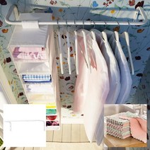 [무료배송]이케아 MULIG 벽걸이 옷걸이바 벽부착 바행거, 바행거 1개+다용도행주1개