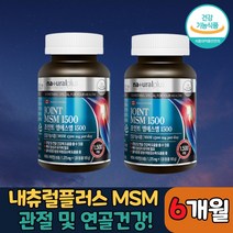 MSM 엠에스엠 비타민D 관절 무릎 연골건강, 2병, 1375mg