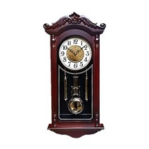 괘종 시계 사무실 벽걸이 벽시계 이사선물 아날로그, 20 인치-라디오 2887 우드 브라운