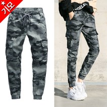 밀리터리 카고조거 밴딩 기모바지 남자기모바지 국내생산 스판 남성바지