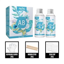 견고한 에폭시 수지 키트 크리스탈 클리어 경화제 2 개 쉬운 믹스 DIY 용품 아트 캐스팅 주얼리 프로젝트, 01 Epoxy Resin Kit 2PC