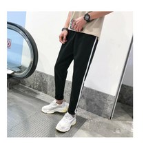 배색 남성 일자바지 트레이닝 런닝 밴딩팬츠 시원한