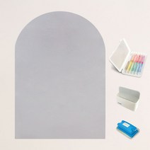 키룸 찰떡보드 유아자석보드 + 터치프루프 색연필 + 자석거치대 + 탈부착 지우개 세트, 유리용 돔모양