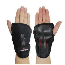 남자 여자 손목 보호대 인라인 스케이트 스키 스노우 보드 롤러 기어 보호용 손바닥 패드 보호 어린이 손 보호대, 검은색, XL