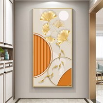 아트미니 금빛 물결 거슬러 올라가는 황금 물고기 구어도 보름달 보석십자수 대형 비즈 선물 집콕 취미, 110x210cm