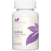 ClearFormulas Iodine 12.5 mg High Potency Iodine and Iodide Supplement to Support Thyroid Health an, 1, 90 Count (Pack of 1)