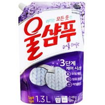울샴푸 퍼플라일락 리필, 1.3L, 8개