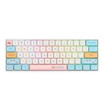 무선 기계식 블루투스 키보드 EPOMAKER SK61 핫 스왑 RGB 백라이트 NKRO 유형 C 케이블 Win/Mac Gateron 광 스위치 teclado mecânic, Optical Yellow, Panda