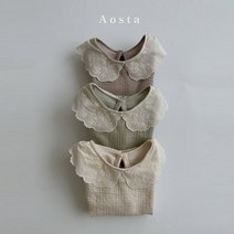[아오스타] 아뜰리에블라우스 베베 유아 키즈 여아 기본 브라우스티