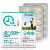 네추럴라이즈 멀티비타민14종 앤 미네랄10종 맥스 90정1445mg 현대인 종합 영양제, 상세페이지 참조, 상세페이지 참조, 상세페이지 참조