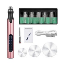 미니관리기 텃밭 농업용 소형 경작기 밭가는 밭갈이기계 전기 흙갈이 USB 충전식 미니 전기 조각사 에칭 펜, 01 38pcs Red