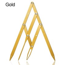 1Pc 스테인레스 스틸 눈썹 눈금자 황금 비율 눈썹 측정 도구 황금 평균 캘리퍼스 영구 화장 마이크로 블레이드 용품, 금, 하나