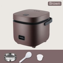 전기멀티 쿠커 만능 멀티 압력 여행용 전기전골 냄비 밥솥 다기능 단일 전기 밥솥 붙지, 갈색, 220v, 유럽 ​​연합