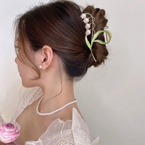 러블리 은방울꽃 집게핀 메탈 올림머리 13CM왕집게핀 2종 세트