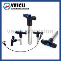 VCN117 공장 알루미늄 T-핸들 정지 위치 안전 핀 버튼 빠른 삽입 볼 헤드 잠금 로프 직경 5 25mm, [09] VCN117-25, [10] 55mm