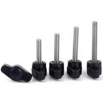 M5 손잡이 볼트 스테인리스 스틸 플라스틱 27mm 36mm 헤드 돌리기 쉬운 나비 나사, M5 (헤드 36mm), 30mm(4개), 1개