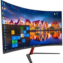 32인치 곡선 휘어진 모니터 LCD 게이밍 게임 데스크탑, 큰 흰색 24인치 곡면 75HZ 뜨거운 판매