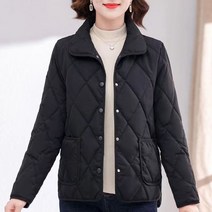 WHR 중년여성 엄마 패딩점퍼 숏 퀼팅 누비솜 카라 세상편한 보온 자켓 코트 40-60대 빅사이즈 겨울