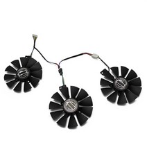 그래픽카드 지포스 rtx 3060 4090 중고 채굴 ASUS Strix GTX 1060 OC 용 그래픽 카드 쿨러 팬 RX 480 T12, 03 3PCS
