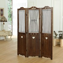 리빙원디자인 패널 원목 파티션 화이트 브라운 칸막이