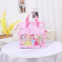 귀여운 캐릭터 도시락 가방 피크닉백 시나모롤 쿠로미 지퍼 보온보냉가방 도시락가방 물통 수납, princess 13