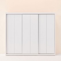 레오가구 화이트 직선 슬라이딩장롱/옷장 (2통구성), 옷봉장, 이불장