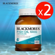 블랙모어 Blackmores Fish Oil Odourless 1000mg 400정 2팩 무취 피쉬오일 오메가3 생선 영양제, 2개