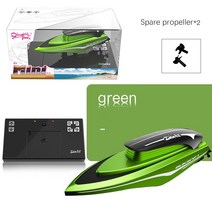 RC 배 선박 보트 미니 고속 레이싱 제 스피드 보트방수 전기 야외 물 장난감린이 소년 선물 5bEA1, 01 green