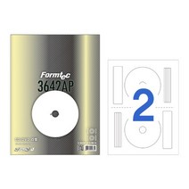 CL-3642AP(2칸) CD/DVD 118(내부지름17.5mm) 컬러레이저라벨100매 레이저용 폼텍라벨, 상세페이지 참조