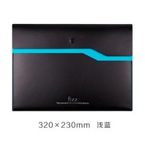 큰파일 계약 그림 칼라 fizz 문서 가방 방수 a4 파우치 6 색 플라스틱 종이 데이터 가방 bill folder holder organizer, 푸른
