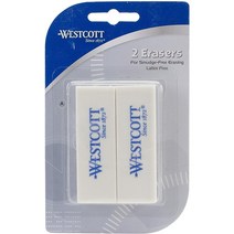Westcott 지우개 2팩 화이트