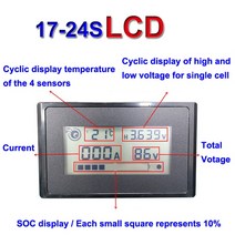 레이저 용접기 블루투스 스마트 밸런스 리튬 이온 보호 보드 앱, 17.17-24S LCD