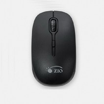 ZIO 무소음 무선 마우스 ZIO-MW4020, 블랙, 블랙