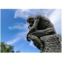C085-0/로뎅의생각하는사람사진 대형사진 A1 조각상 풍경화 풍경사진 풍경화그림 인테리어사진, 인화지(코팅)
