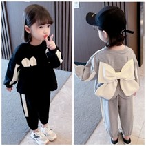 키즈봉봉 여아 상하세트 가을 바지 코디 추천 데일리 뒷반전빅리본상하세트