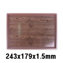 신한 목향쟁반 1호 목향사각쟁반1호 목향트레이 식당 사무실사각쟁반사각트레이 나무트레이 나무쟁반 243x179x1.5mm